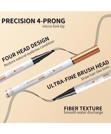  VIDIND Eyebrow Pencil Waterproof Rub Resistant 3D Eyebrow Pencil Natural Makeup for Men Women Dark Brown - Buy Online on GoSupps.com