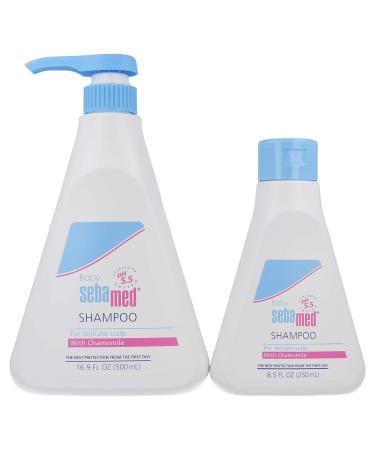 SEBAMED Children's Baby Shampoo Extra Mild Cleanser for Delicate Baby Hair and Scalp (500mL + 250mL Value Pack)