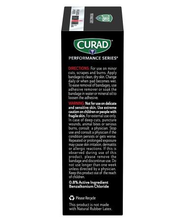 Curad Ironman Antibacterial Bandages - 20 Count, Extreme Hold Adhesive, Fabric, Fingertip & Knuckle - Buy Online on GoSupps.com