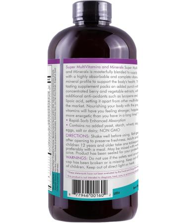 Liquid Super Multivitamin and Minerals - Premium Liquid Vitamins for Enhanced Absorption - Daily Liquid Multivitamin Supplement for Optimal Health and Wellness - 16 oz 16 Fl Oz (Pack of 1) - Buy Online on GoSupps.com