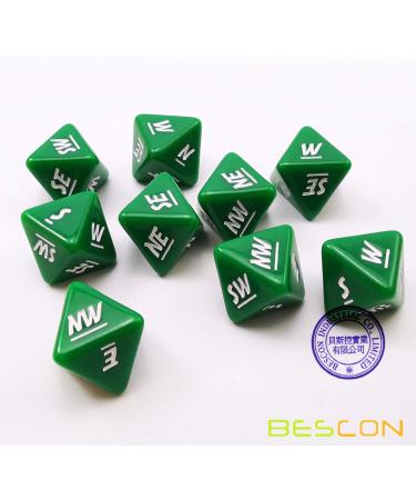 Bescon Emotion Weather & Direction Dice Set - 3 Piece Polyhedral RPG Dice in Blue, Green, Yellow - Buy Online on GoSupps.com
