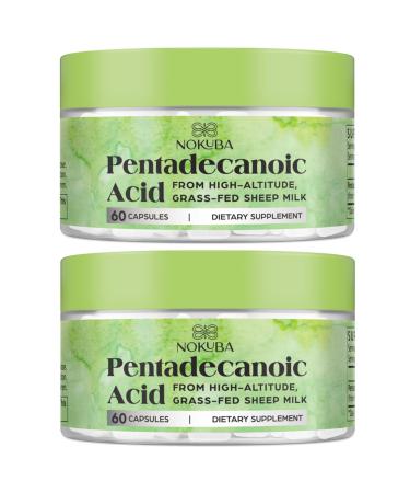 Nokuba Pentadecanoic Acid C15:0 Supplements 300mg High-Altitude Sheep Milk Sourced | 120 Capsules