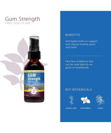 WishGarden Herbs Gum Strength Oral Health Aid - Natural Gum Rinse with Myrrh & Usnea | Supports Healthy Inflammatory Response and Oral Microbiome | 2oz Pump - Buy Online on GoSupps.com