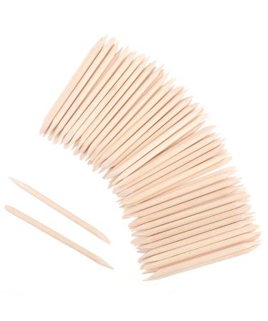 200 Pieces Orange Sticks for Nails Wood Cuticle Pusher Sanding Sticks Double Sided Fine Detailing Sanding Sticks Cuticle Pusher Remover Manicure Pedicure Tool