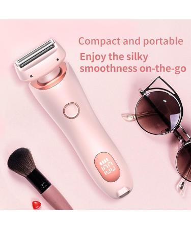 Duskofficial Razor 2 In 1 Electric Shaver Razors For Women Wet Dry Waterproof Electric Razor Bikini Trimmer for Women Silkglide Pro Shaver Removable Head (Pink) - Buy Online on GoSupps.com