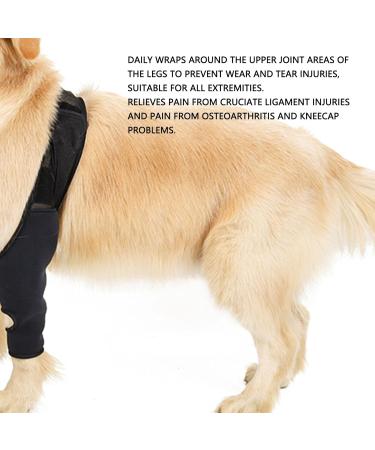 Dog Knee Brace Adjustable Dog Rear Leg Brace Soft Breathable Dog Knee Support Brace for Elderly Disabled Injured Dogs Both Back and Front Legs (L) - Buy Online on GoSupps.com