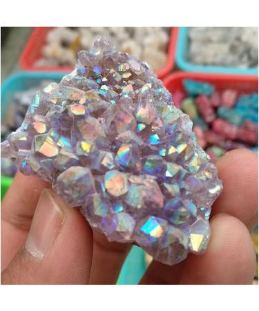 Amethyst Rough Stone 2kg Rainbow Aura Amethyst Clusters Full of Texture - Buy Online on GoSupps.com