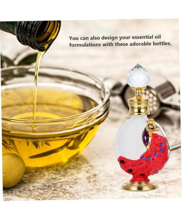 Ipetboom 1pc Peacock Essential Oil Bottle Small Spray Bottle Essential Oil Perfume Bottle Ladies Perfume Empty Bottle for Perfume Arabian Perfume Oil Women Travel Vintage Ornaments Glass - Buy Online on GoSupps.com