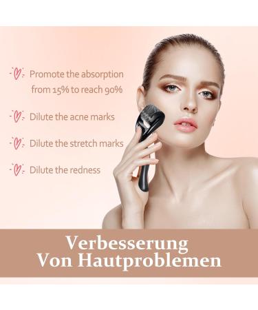 Jurcicat Dermaroller for Beard Growth & Facial Care - 1.5mm Microneedling Roller Anti-Aging & Scar Treatment with 540 Needles - Buy Online on GoSupps.com