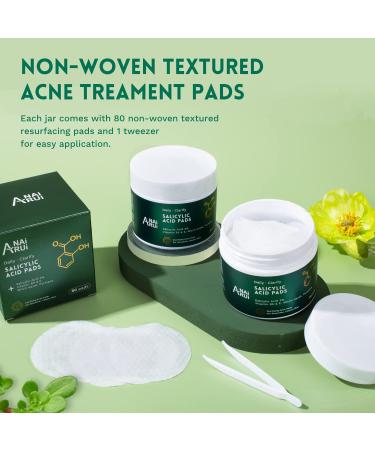 2% Salicylic Acid Acne Treatment Pads with Witch Hazel - 80 Count - Buy Online on GoSupps.com