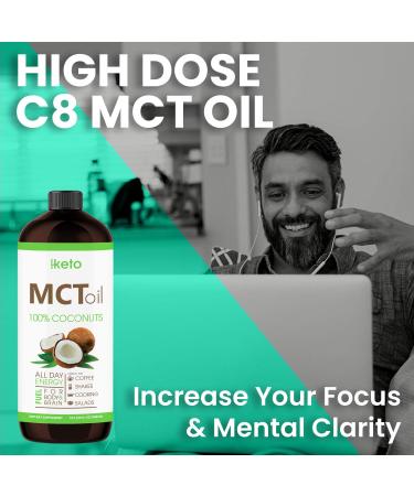 Keppi Keto 32oz Flavorless MCT Oil - Non GMO Project Verified, Gluten-Free & Certified Paleo, Keto, Kosher, Halal - Buy Online on GoSupps.com