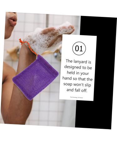 BELLIFFY 4pcs Bag Foaming Net Bath Cleaning Tool Drying Pouch Rapid Drying Towel Bubble Nylon - Buy Online on GoSupps.com