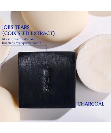 SEKKISEI Essence Soap - Herbal Charcoal Facial Cleansing Bar 4.2 oz | Best International Shipping - Buy Online on GoSupps.com