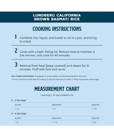 Lundberg California Brown Basmati Rice 32 oz - Whole Grain, High Fiber, Gluten-Free, Non-GMO, Vegan, Kosher - Buy Online on GoSupps.com