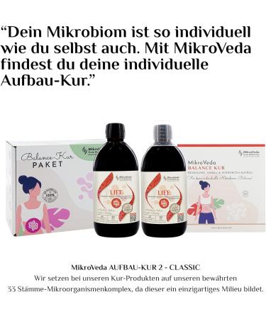 Microveda Structure Cure Classic - 2 x 0.5L Vegan Ferment Drink in Glass Bottles | 33 Bacterial Strains for Optimal Health - Buy Online on GoSupps.com