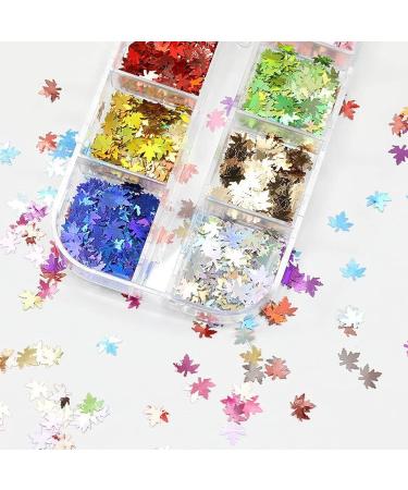 Buy CKFYahp 3D Holographic Maple Leaf Nail Art Glitter Sequins | Autumn Nail Design & DIY Crafts - International Shipping - Buy Online on GoSupps.com