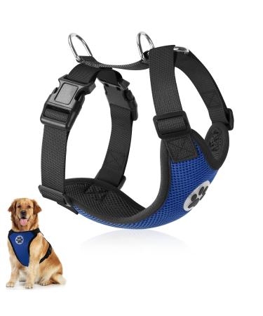 Slowton dog harness for dogs no pull safety harness Small medium dogs breast harness Dog harness soft padded breathable breathable l blue