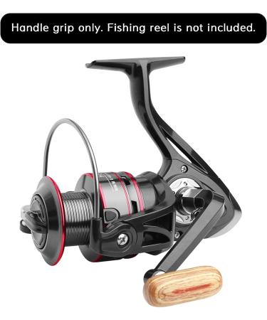 Lixada 3PCS Fishing Reel Power Handle Grip - Non-Slip Foldable Wooden Knob for Spinning Reel - Replacement Grip Parts - Buy Online on GoSupps.com