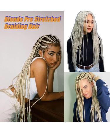 Leeven 8 Packs Blonde Braiding Hair Extensions Pre Stretched for Box Braids 20'' Yaki Straight EZ Braiding Hair Kanekalon Fiber Pre Stretched Crochet Braiding Hair Extension /20 Inch 613# 20 Inch (Pack of 8) 613# - Buy Online on GoSupps.com