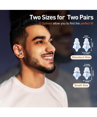 High Fidelity Concert Ear Plugs - Noise Cancelling Silicone Ear Plugs (20 dB) for Concerts Musicians Motorcycles Raves | 2 Pairs Blue - Superior Hearing Protection - Buy Online on GoSupps.com