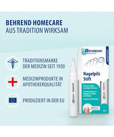 Behrend HomeCare Nail Fungus Pen - Fast Treatment for Fungal Infections on Fingers & Toes - Medical Device with Proven Results - Buy Online on GoSupps.com