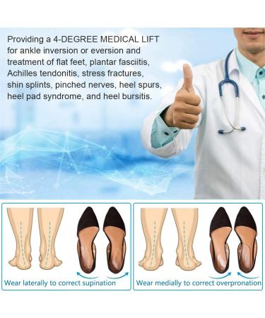 Olukssck 2 Pairs Medial Lateral Heel Wedge Inserts - Orthopedic Supination Pronation Insoles for Knock Knee Pain, Osteoarthritis, O/X Type Leg Corrective - Buy Online on GoSupps.com
