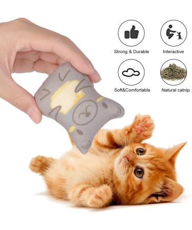 Dorakitten Catnip Toys for Indoor Cats - 5PCS Plush Chew Toys for Teething and Interactive Play | Catnip Filled Kitten Toy with Soft Material and Animal Shapes - Buy Online on GoSupps.com
