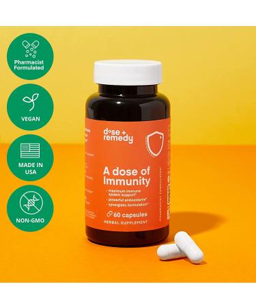 7-in-1 Immune Support Supplement with Quercetin, Vitamin C, Zinc, Vitamin D, Bromelain, Echinacea & B Vitamins - 60 Count - Buy Online on GoSupps.com