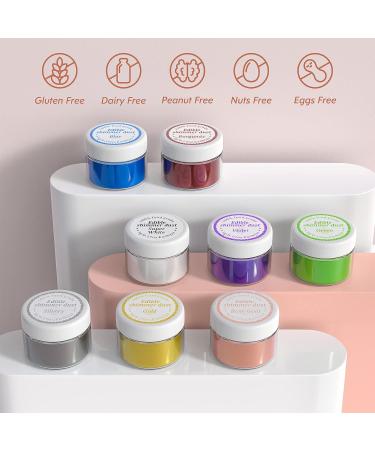 Wwtop Edible Glitter Set - 8 Vibrant Colors for Drinks & Food Decoration | Perfect for Cocktails Cakes & Fondant - 5g - Buy Online on GoSupps.com