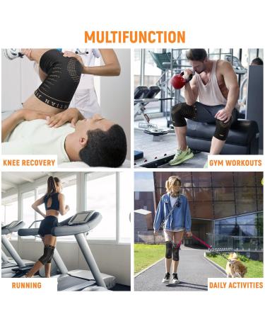 JIUFENTIAN Copper Knee Sleeve for Arthritis & Joint Pain Relief - Unisex Medium | Ideal for Fitness Running & Weightlifting - Buy Online on GoSupps.com