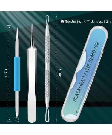 Acne Removal Kit: Blackhead, Pimple, Comedone Extractor & Whitehead Remover for Nose & Face - Buy Online on GoSupps.com