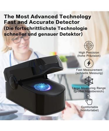 Pulse Oximeter for Finger Oxygen Measuring Device Fingertip Oximeter Measures Oxygen Saturation SpO2 Pulse Frequency Oximeter with OLED Display and Alarm Function(Black) - Buy Online on GoSupps.com