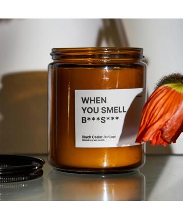 Black Cedar Juniper Soy Wax Candle - Aromatherapy Jar Candle (7 Oz) | Perfect Gift for Any Occasion - UNSMELLit - Buy Online on GoSupps.com