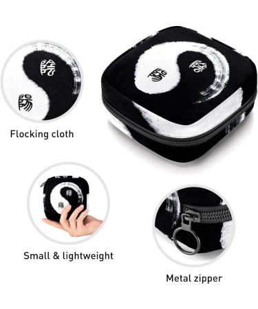 Chinese Yinyang Color Period Bag - Sanitary Napkin Storage & Travel Makeup Pouch - Buy Online on GoSupps.com