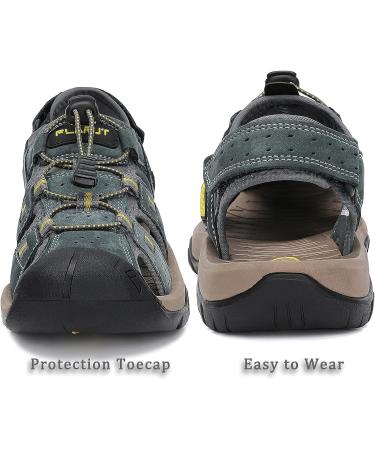 FLARUT Men's Closed Toe Leather Hiking Sandals - Size 11 C-gray - Buy Online on GoSupps.com