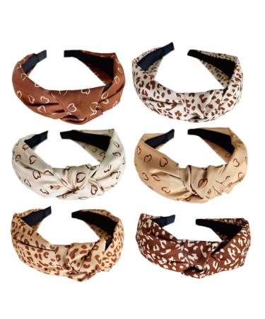 Headbands for Women Alice Bands Mixed Printed Fabric Hair Band Adult Women Hair Bands Fashion Headbands Knot Hair Accessories (hairband_6cafe)