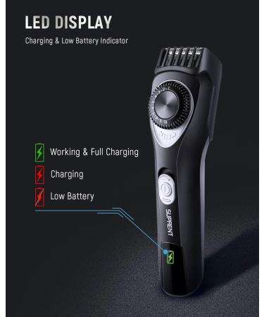 SUPRENT Beard Trimmer for Men | Adjustable Cordless Mustache Trimmer with 19 Length Settings | International Shipping Available - Buy Online on GoSupps.com
