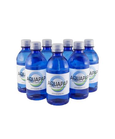AQUAPAP 12 Ounce 8 Pack Vapor Distilled CPAP Water | 1-2 nites per Bottle | for use with Resmed and Respironics Machines