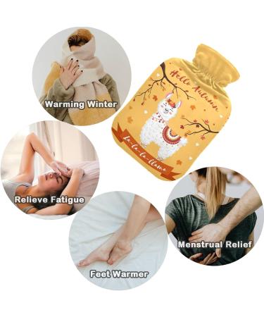 Buy Naanle Autumn Llama Alpaca Hot Water Bottle - 1L Transparent Heat Therapy for Bed & Pain Relief | International Shipping - Buy Online on GoSupps.com