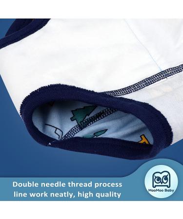 MooMoo Baby Cotton Training Pants 4T - Pack of 6 | Strong Absorbent Toddler Potty Training Underwear for Boys and Girls 2T-7T | Blue and Grey Design - Buy Online on GoSupps.com
