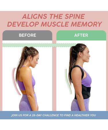 NORIBO Back Brace-Posture Corrector for Women & Men - Adjustable Back Support for Neck, Back & Shoulder Pain Relief - Medium Size - Buy Online on GoSupps.com