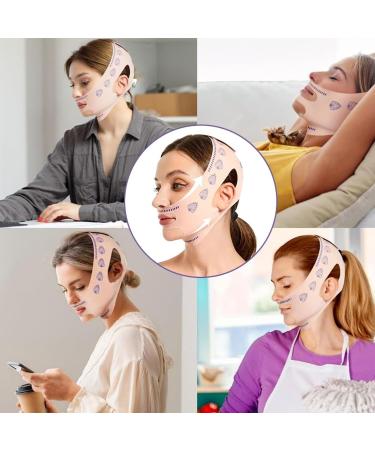 1 lift mask V pink + 32 facial pads reusable mask antiwrinkle for fronteyesgrooves - Buy Online on GoSupps.com