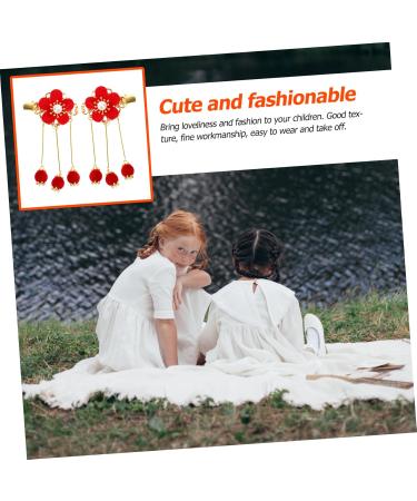 FRCOLOR 2 Pairs Children's Hanfu Hairpin Asian Hair Pins Asian Hair Accessories Asian Hair Clip Chinese New Year Hair Bow Hanfu Hair Clip Chinese Hair Clip Tassel Chinese Style Girl Child - Buy Online on GoSupps.com