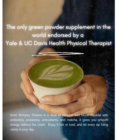 Herb Llama Inner Alchemy Greens Daily Energizing Superfood Matcha Greens Powder with Adaptogens Probiotics & Prebiotics Vegan No Added Sugar Energy Focus Gut Health 28 Servings - Buy Online on GoSupps.com