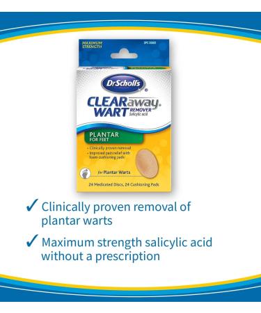 Dr. Scholl's Clear Away Plantar Wart Remover 24 Count - Fast & Effective Treatment - Buy Online on GoSupps.com
