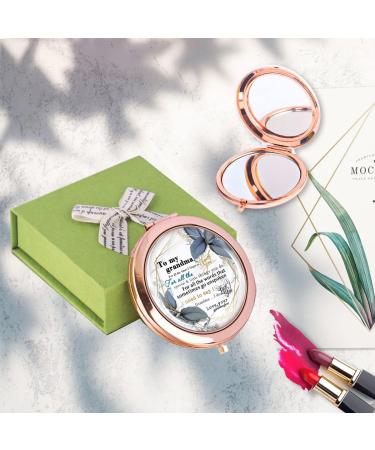 Z-Crange Grandma Birthday Gifts: I Love You Grandma Rose Gold Compact Travel Mirror - Buy Online on GoSupps.com