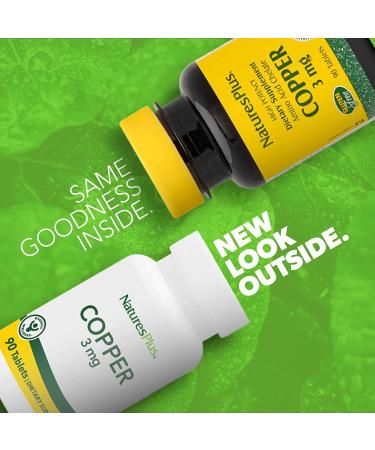 Nature's Plus Copper 3 mg - 90 Tablets for Immune Support & Wellness - Buy Online on GoSupps.com