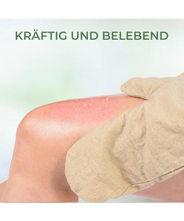 Massage Hand Shoes - 100% Linen Cotton Peeling Massage for Skin Care | Dry & Wet Use | International Shipping - Buy Online on GoSupps.com