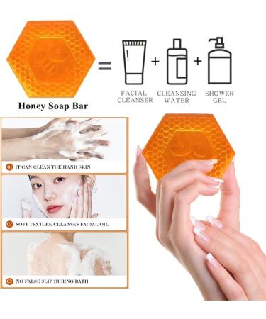 IZBEAUVO Turmeric Honey Soap Bar Soap Bar Natural Soap Moisturising Handmade Soap Bath Soap Natural Soap For Moisturizing Shrinking Pores Cleaning Skin Acne Soap Ginger Extract Soap 100g - Buy Online on GoSupps.com