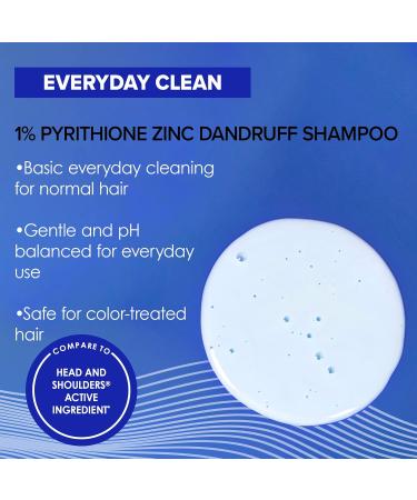 True+Real Classic Everyday Clean Anti-Dandruff Shampoo - Pyrithione Zinc 1% | Daily Scalp Care for All Hair Types - 14.2 Fl Oz - 1 Pack - Buy Online on GoSupps.com